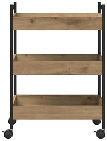 Konyhai Kocsiszekrény Mesteri Tölgy 50x30x70 cm Mérnöki Fa