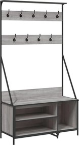 vidaXL szürke sonoma ruhafogas cipőpolccal 100x41x184 cm