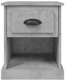 betonszürke szerelt fa éjjeliszekrény 39 x 39 x 47,5 cm