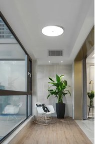 LED mennyezeti lámpa alkonyat- és mozgásérzékelővel MORETTI 24W/230V átm. 30 cm IP40 6500K