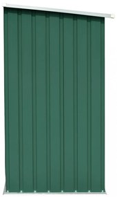 zöld horganyzott acél kerti tűzifatároló 163 x 83 x 154 cm