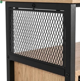 Komoda ARLO 100 cm z Półkami Dąb/Czarny