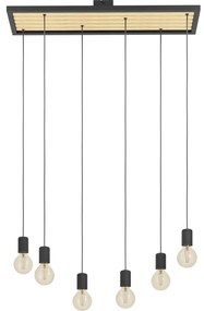 Eglo 43725 - Csillár zsinóron CONSETT 6xE27/40W/230V