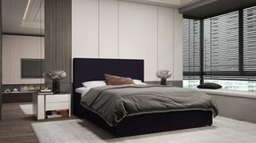 MALIKA stílusos ágy - 200x200, fekete