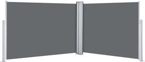 vidaXL antracitszürke behúzható oldalsó napellenző 120 x 1000 cm