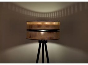 Duolla - Állólámpa DUO 1xE27/15W/230V átm. 40 cm rattan/fekete