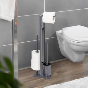 WENKO 25552100 - WC-kefe RIVALTA 18x70 cm szürke/fekete