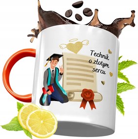 Narancssárga Bögre Technikus Ajándék fényképes nyomtatással