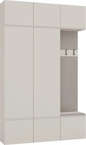 HAGA III 2SZ1W előszobafal, 150x238x35 cm, kasmír