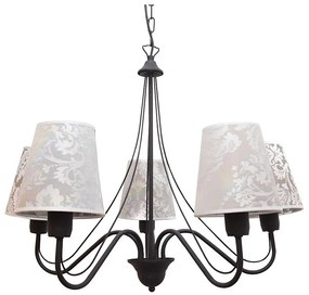 Csillár MALBO II 5xE27/15W/230V fekete