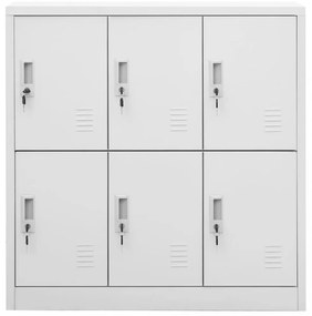 5 db világosszürke acél zárható szekrény 90 x 45 x 92,5 cm