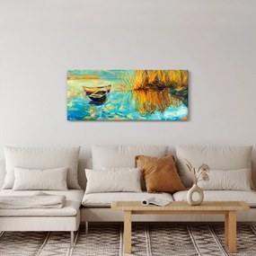 Kép - Tó csónakokkal (120x50 cm)