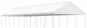 fehér polietilén pavilon tetővel 20,07 x 5,88 x 3,75 m