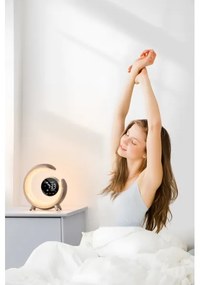 Immax 08981L - RGBW LED asztali lámpa ébresztővel, 20W, USB, dimmelhető