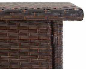 barna polyrattan teázóasztal 50 x 50 x 47 cm