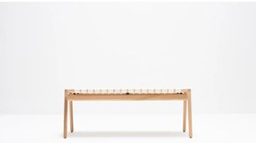 Fehér-natúr színű pad Klupa - Gazzda