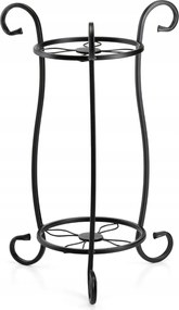 Növénytartó Állvány virágtartó álló fém fekete 60 cm