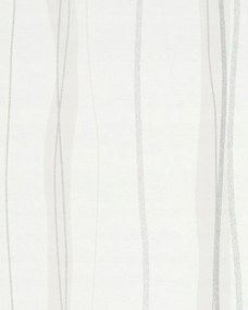 Bézs tapéta dekoratív minta és ezüst csillámos akcentus basic tapéta