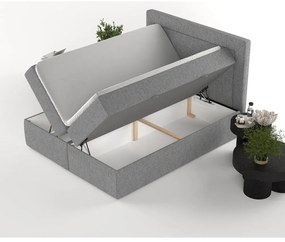 Szürke ágyneműtartós boxspring ágy 200x200 cm Imagine – Maison de Rêve