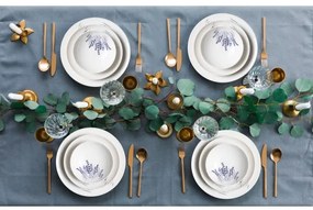 24 darabos fehér/kék porcelán étkészlet