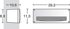 Novolux DEVON 084C-G31X2A-01 Beépíthető lépcsőházi lámpa 2x3W/GX53 350LM IP66