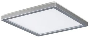 LED lámpatest , mennyezeti ,  backlight effect , 15W , természetes fehér , négyzet , ezüst , IP44 , Rábalux , LAMBERT