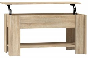 sonoma tölgy színű szerelt fa dohányzóasztal 101 x 49 x 52 cm