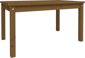 vidaXL mézbarna tömör fenyőfa kerti asztal 82,5x50,5x45 cm