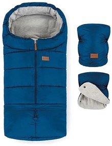 PETITE&MARS 3v1 JIBOT gyerek bundazsák + kézmelegítő, kék
