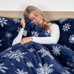 4Home Midnight Snowfall mikroflanel ágynemű, 140 x 220 cm, 70 x 90 cm