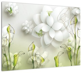 Kép virággal (70x50 cm)