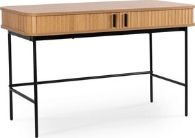 Íróasztal 120 cm, bordázott tölgy kivitelben TRISH