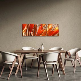 A szirmok képe (órával) (90x30 cm)