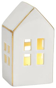 Fehér LED porcelán házikó SHINY HOUSE