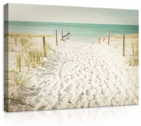 Homokos tengerpart, vászonkép, 70x50 cm méretben