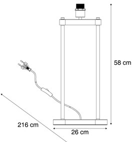 Modern asztali lámpa sárgaréz - Thijmen