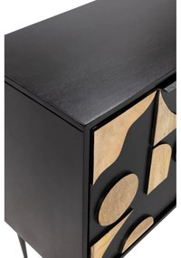 Fekete mangófa komód 175x90x40 cm Navya – MOME