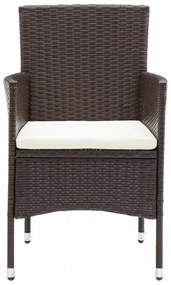 4 db barna kerti polyrattan étkezőszék
