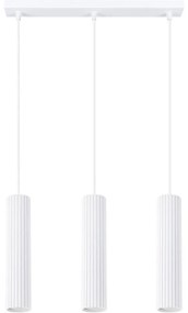 Sollux SL.1537 - Csillár zsinóron KARBON 3xGU10/10W/230V fehér