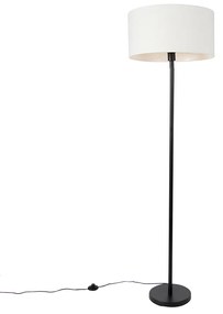 Állólámpa fekete fehér árnyékolóval 50 cm - Simplo
