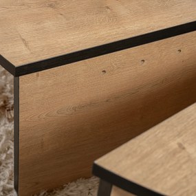 Kávézóasztal Orion Honey Oak Fekete