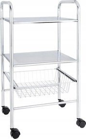 Awd Interior Gurulós Fürdőszobai Polc Fürdőszoba Szekrény 2 Polc Kosár