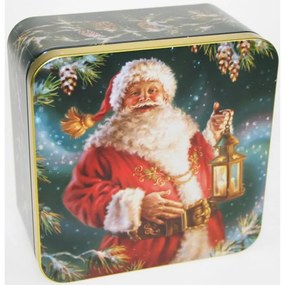 Krácsonyi Fémdoboz - 150x150x75mm - Mikulás