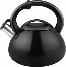 Nagy Rozsdamentes Acél Vízforraló Síppal, Fekete, Gáz És Indukciós Főzőlaphoz, 3 Literes Hjorta Astrid