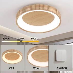Brilagi - FALCON WOOD MODERN mennyezeti LED lámpa LED/40W/230V átm. 60 cm fa