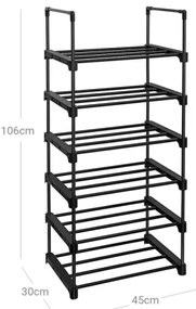 Cipőtartó ALVORO fekete