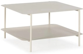 Krémszínű fém dohányzóasztal 70x73 cm Beatrix – MOME