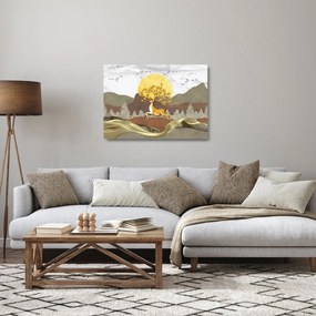 Egy szarvas képe (üvegen) (70x50 cm)