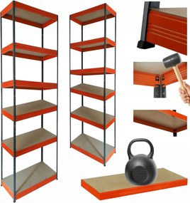 Tárolószekrény fém állvány Helios 196x50x50cm 6Px175kg Erős Lengyel