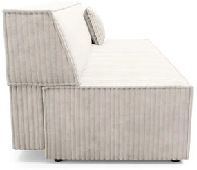 Kihúzható, tárolóval ellátott háromszemélyes TERAMO kanapé, bézs